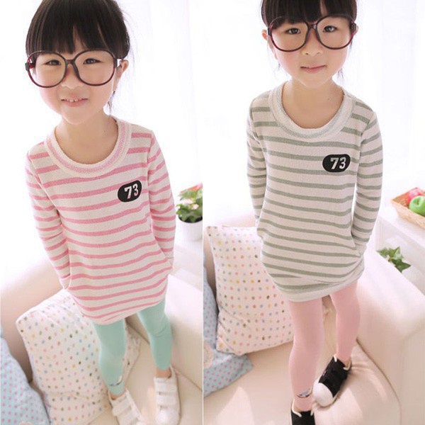 Quần legging Nina Kids màu kẹo thêu hình chú chim cho bé gái 1-6 tuổi