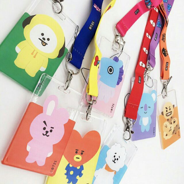 Nametag và túi đeo thẻ BT21