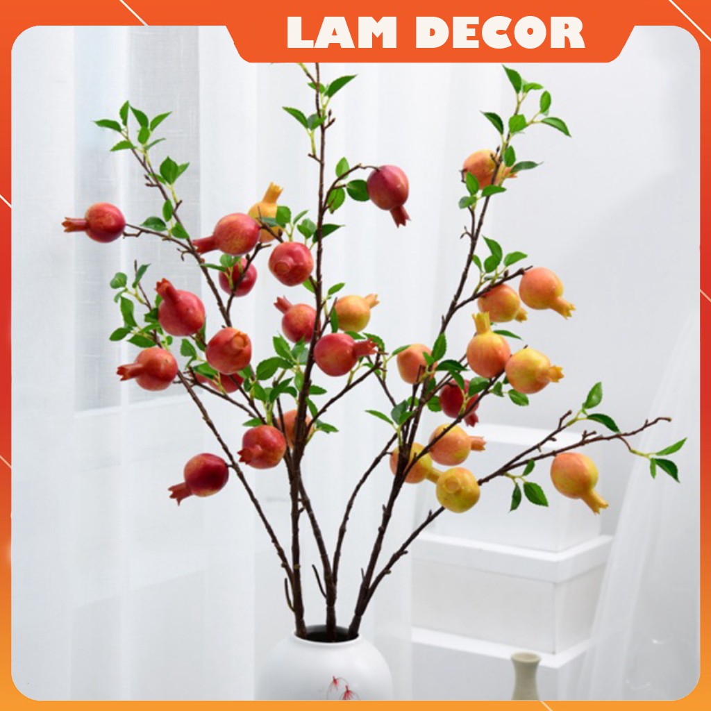 Cành lựu nhựa (1 cành 10 quả nhỏ) để chụp ảnh và trang trí