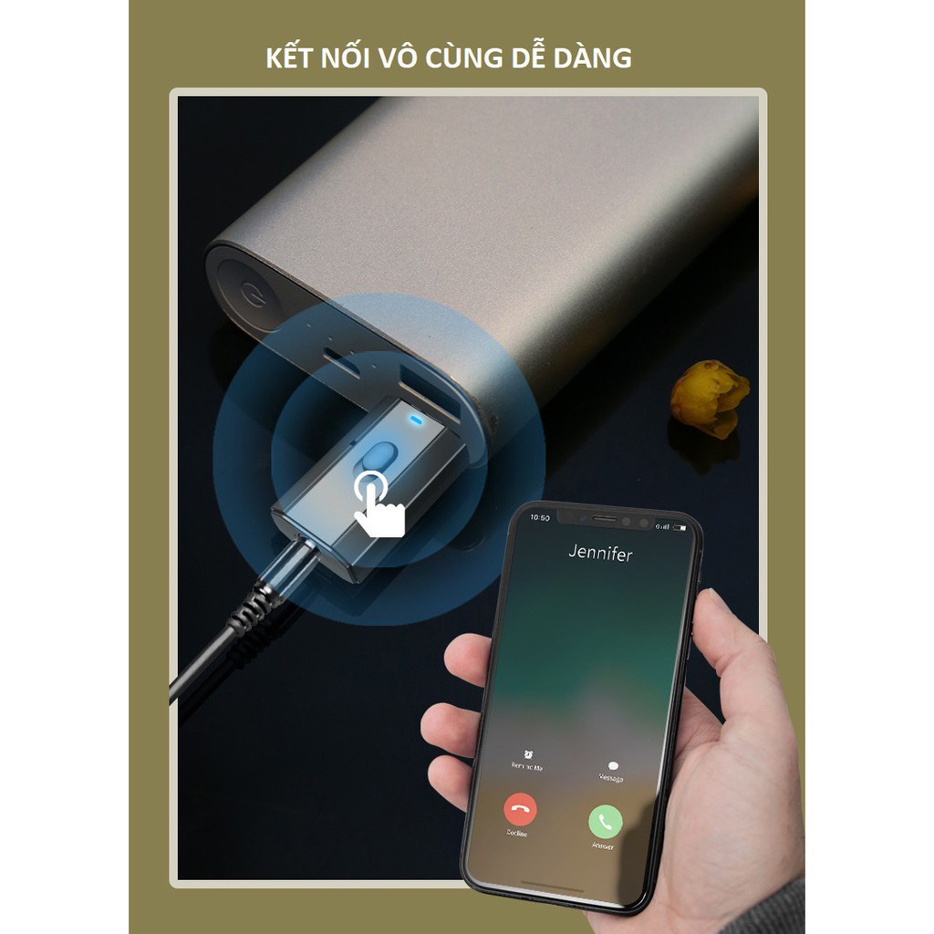 Bộ Thu Phát Âm Thanh USB BLUETOOTH 5.0 3.5mm Đa Năng Cho Loa/Máy Tính/Xe Hơi
