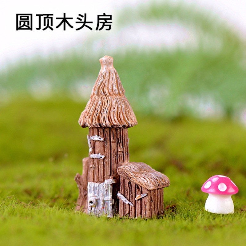 Nhà Mái Rơm - phụ kiện tranh trí tiểu cảnh sen đá - terrarium