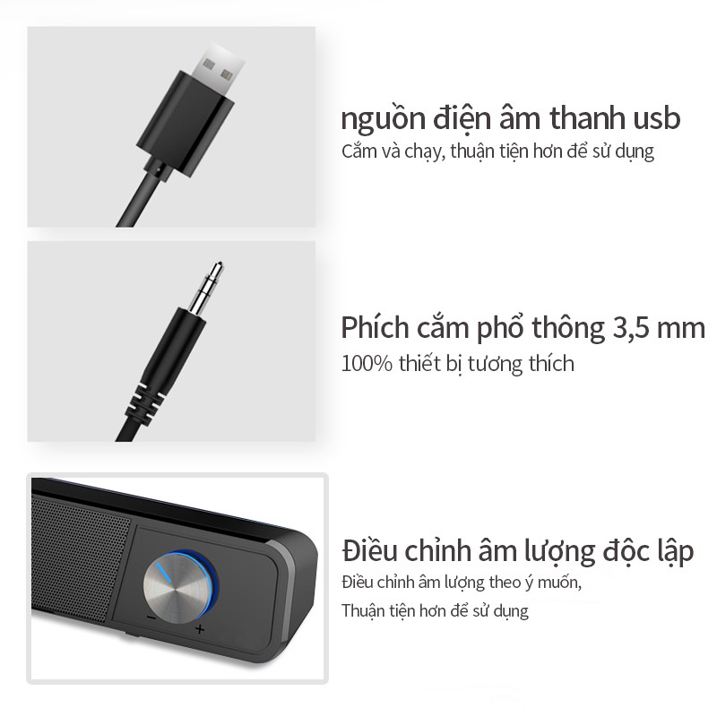 Sound bar loa bluetooth WF06 loa thanh dài để bàn loa gia đình USB thích hợp cho loa máy tính xách tay