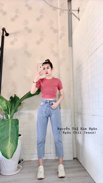 quần bò Baggy hoa cúc hot trend
