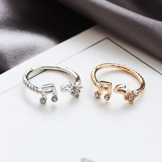 Nhẫn Hợp Kim J598 Hình Nốt Nhạc Thời Trang Cho Nữ