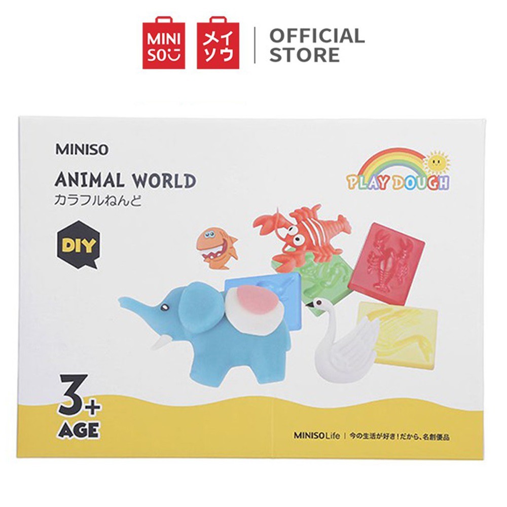 [Mã LIFECPMALL giảm 12% đơn 250K] Bộ đồ chơi đất sét Miniso Animal World Modeling Dough (Nhiều màu)