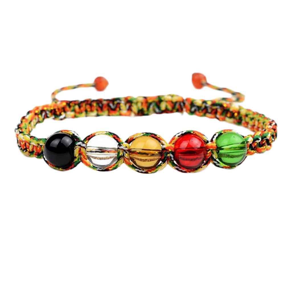 Vòng tay dây rút 5 viên đá trong suốt khác màu độc đáo | BigBuy360 - bigbuy360.vn