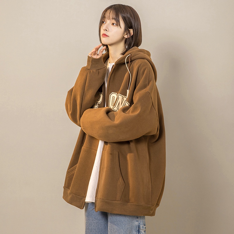 Áo khoác Hoodie Zip SUNPOINT Nam Nữ Ulzzang Unisex, Áo khoác nỉ form rộng mũ trùm đầu 2 lớp