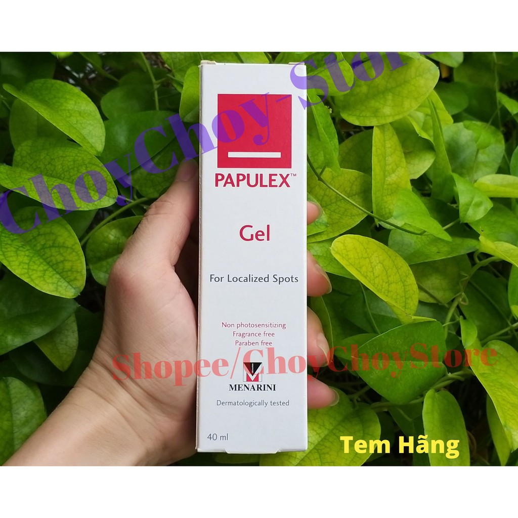 [TEM CTY] (date 2023) PAPULEX Gel For Localized Spots 40mL - Gel giảm mụn trứng cá