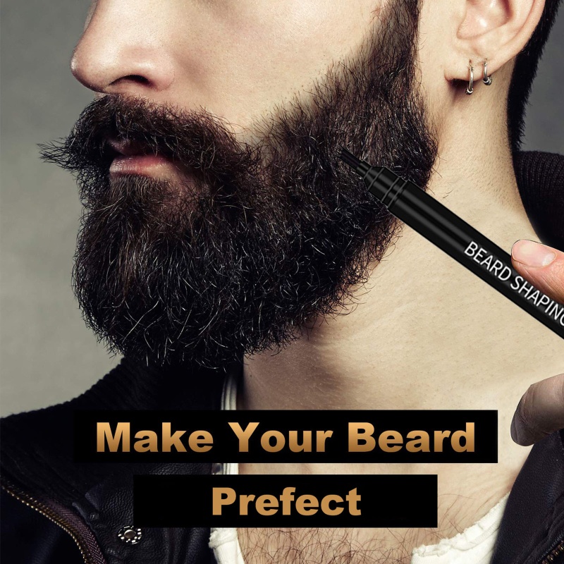 Set 3 Bút Kẻ Râu Đầu 4 Râu Chống Nước Lâu Trôi Tự Nhiên Cho Nam