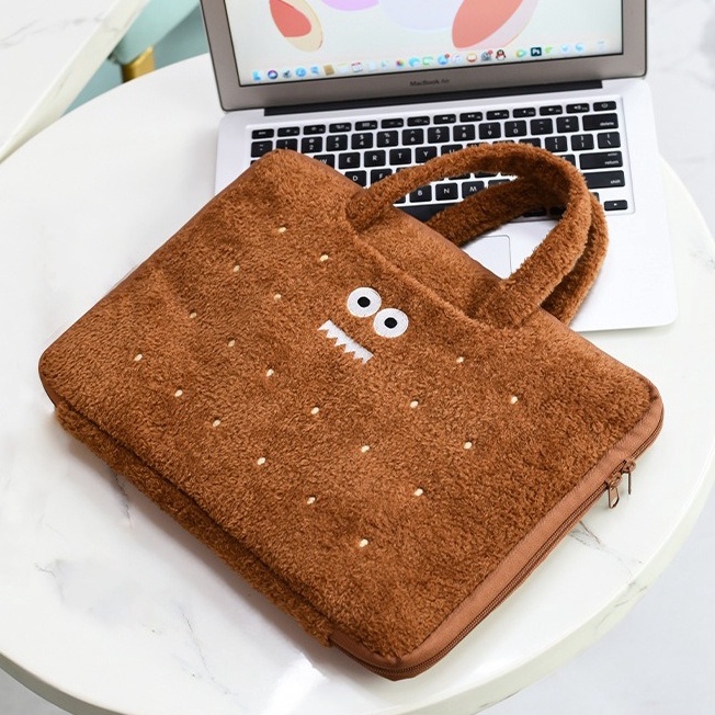 Túi đựng laptop chống sốc thêu họa tiết hoạt hình dễ thương cho nữ phù hợp với 13.3 inch 14.1/15.4inch 15.6/16.1inch