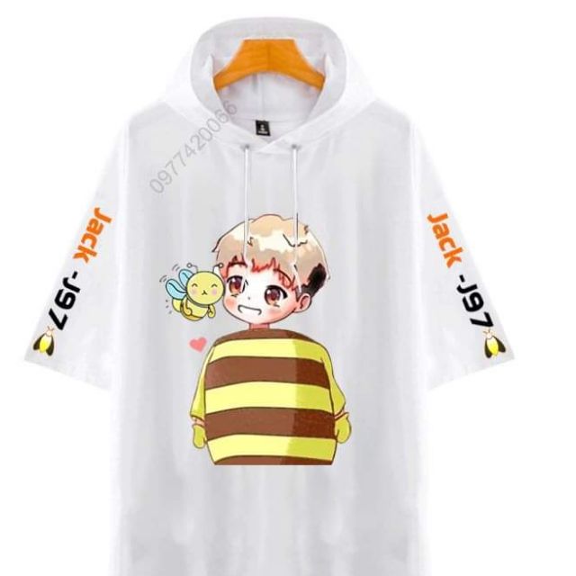 Áo Phông Jack  FREESHIP  giảm Ngay 5k Khi Nhâp [ AO JACK ] - Áo Jack Đóm Có Mũ Tay Lỡ In Theo Yêu Cầu