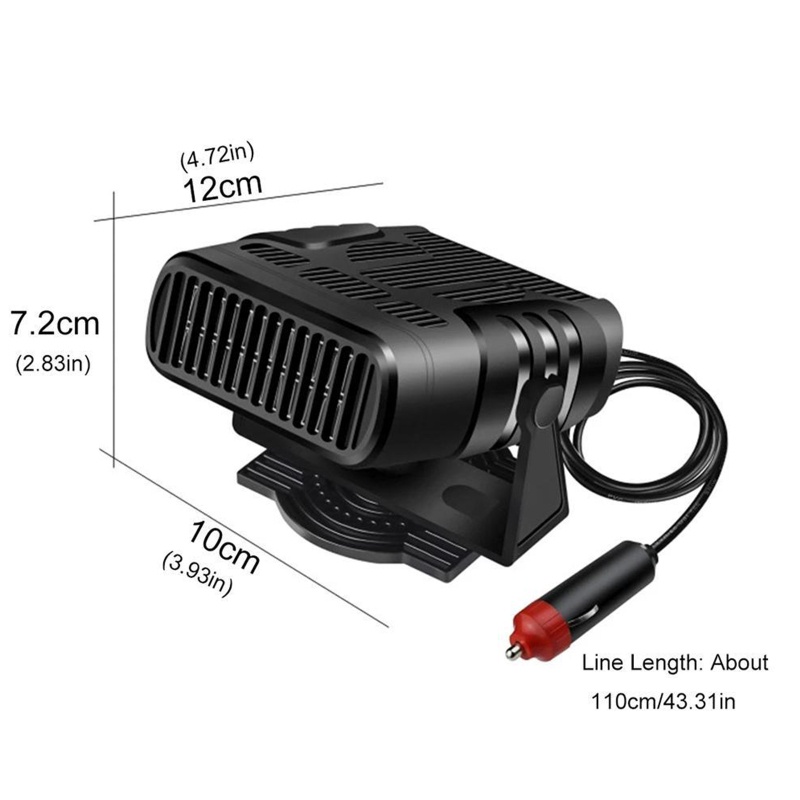 Quạt Điện Sưởi Ấm Cho Xe Hơi 12V 24V