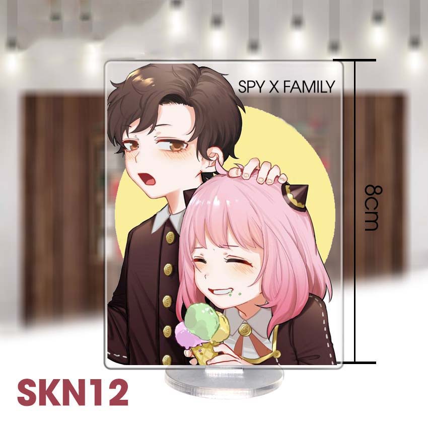 Tranh mica, standee, mô hình 2D anime SPYxFAMILY, quà lưu niệm, sưu tập, quà tặng, in ảnh