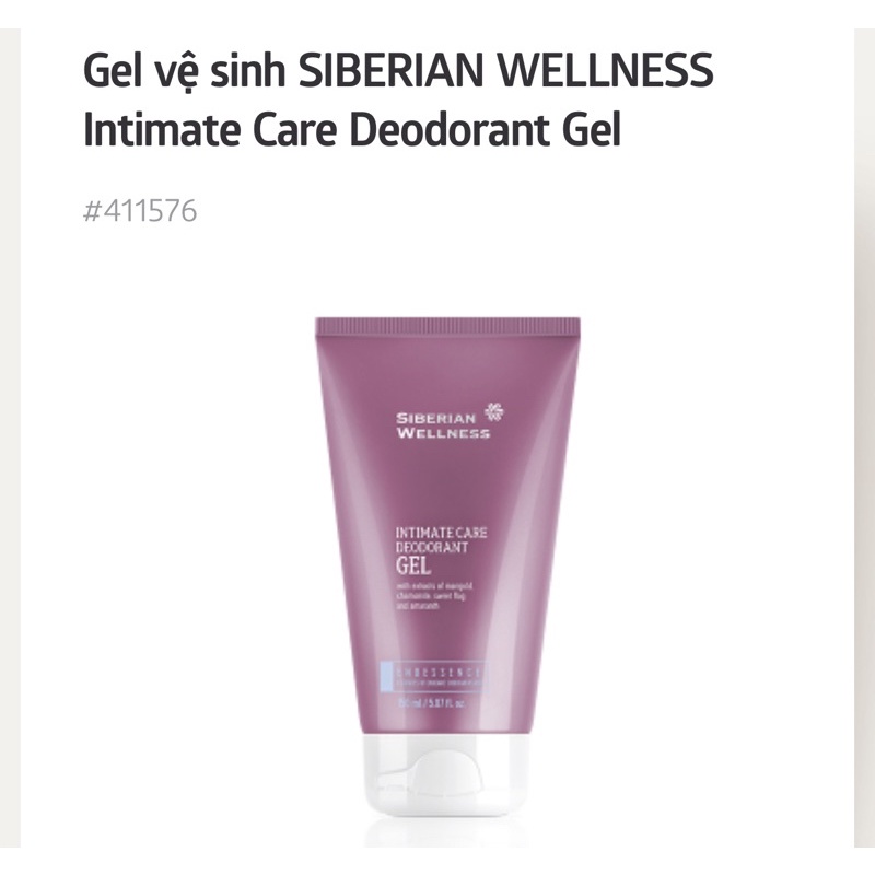 Gel vệ sinh phụ nữ Siberian Wellness