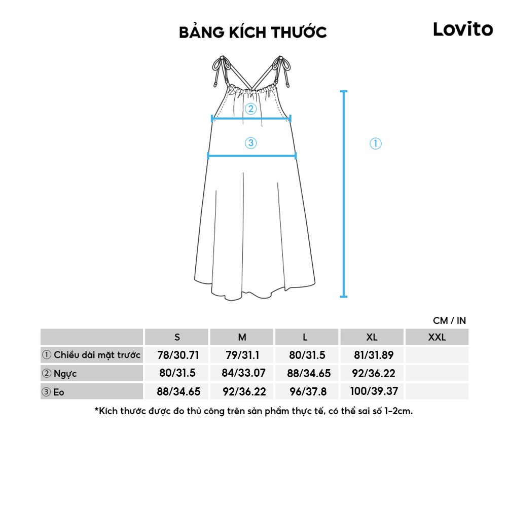 Đầm Lovito hai dây không tay lai bèo xếp nếp họa tiết hoa phong cách boho thanh lịch thời trang hè L01121 (màu nâu) | BigBuy360 - bigbuy360.vn