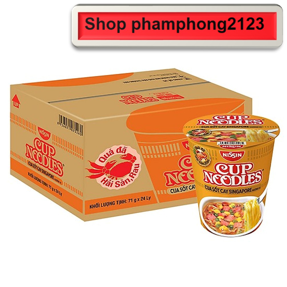 Thùng 12Ly - Mì Nissin Cup Noodles Đủ Hương Vị Lựa Chọn