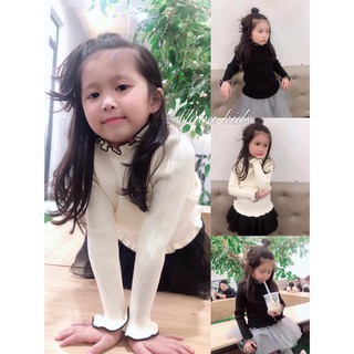Áo len cổ, tay bèo