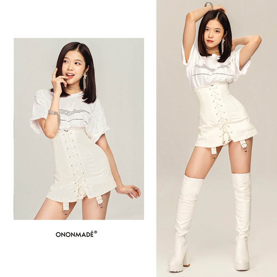 ONONMADE | Chân váy trắng cạp cao đan dây - The Venus | BigBuy360 - bigbuy360.vn