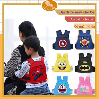 Đai an toàn cho bé ngồi xe máy - Đai đi xe máy cho bé( có ngăn khóa, có phản quang )