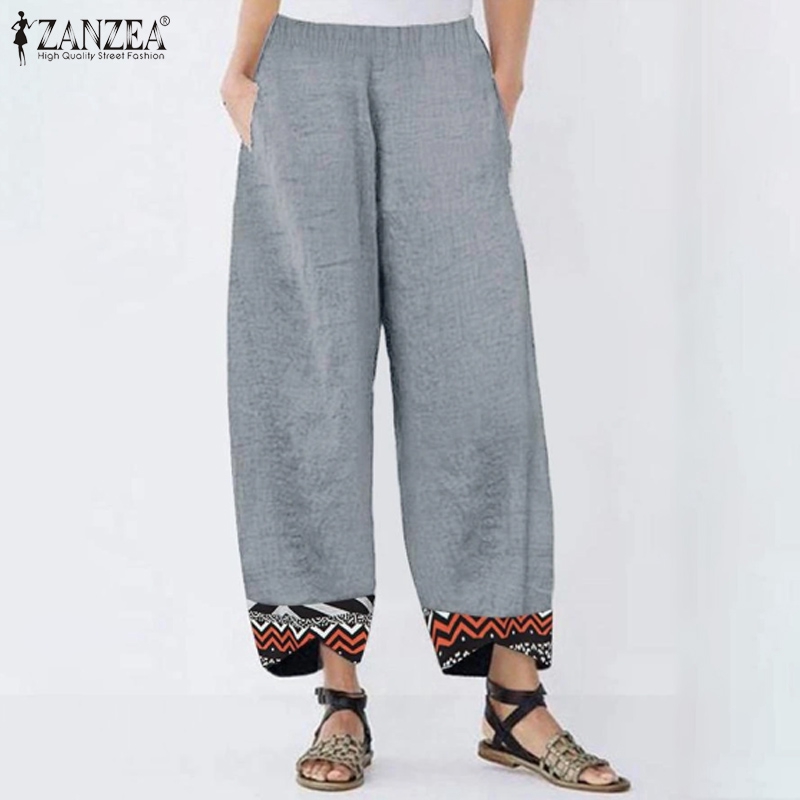 Quần dài ZANZEA ống rộng thời trang cổ điển cho nữ | BigBuy360 - bigbuy360.vn