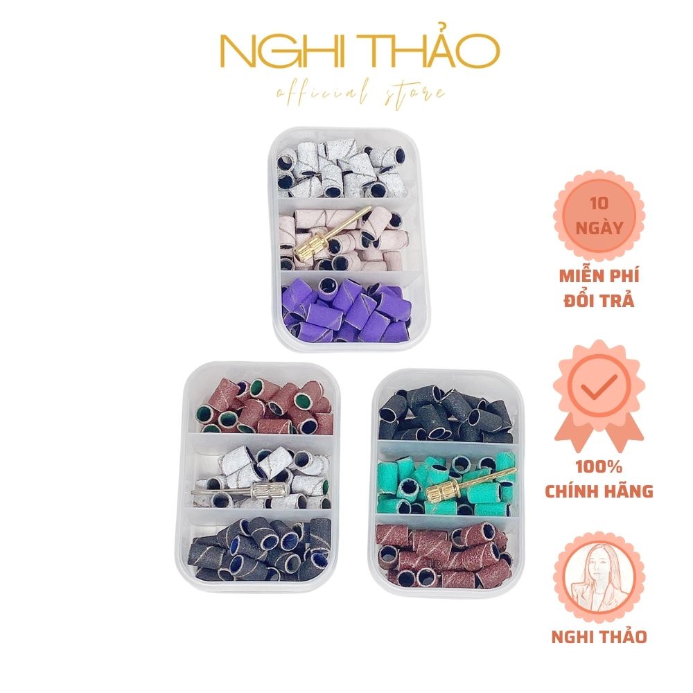 Đầu mài nhám mịn NGHI THẢO hộp 60 chiếc