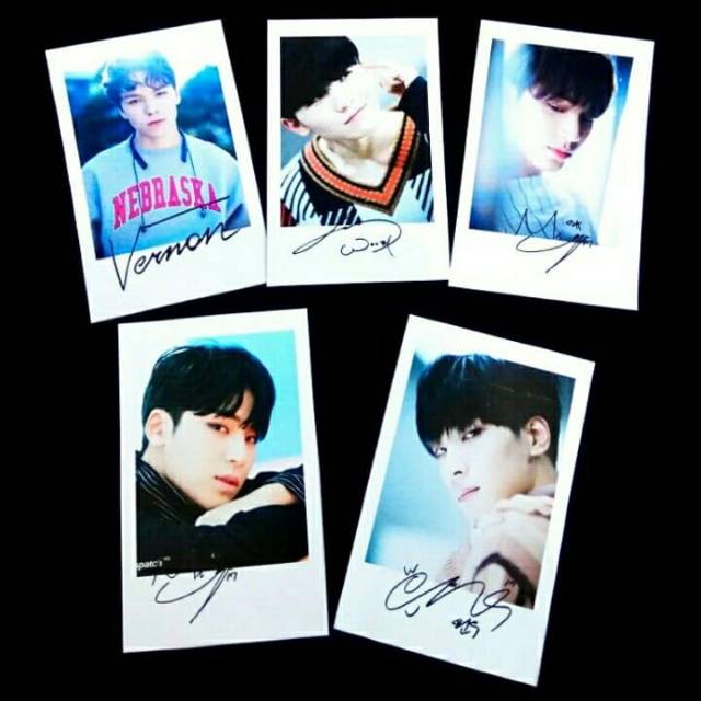 Polaroid Bộ Chữ Ký Nhóm Nhạc Seventeen Thanks