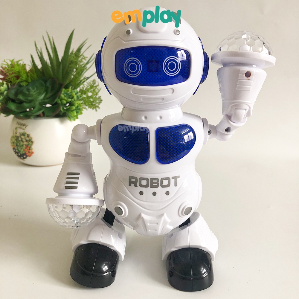 (Summer Sale 50%) Đồ chơi robot nhảy theo nhạc cao cấp Emplay có đèn sáng, có nhạc sôi động, chất liệu ABS an toàn