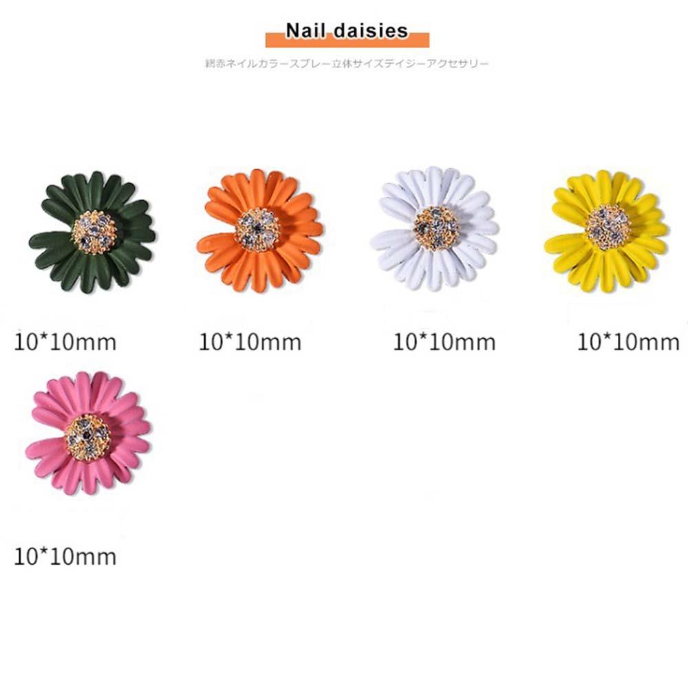 OCEANMAP Phụ Kiện Trang Trí Móng Tay 3D Hình Hoa Cúc Dễ Thương