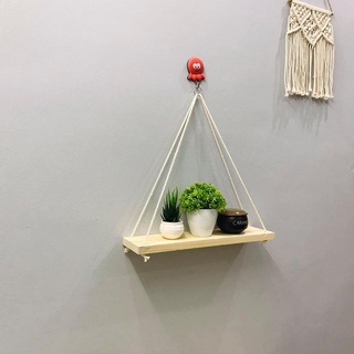 Kệ gỗ treo tường dây thừng  decor trang trí nhà cửa