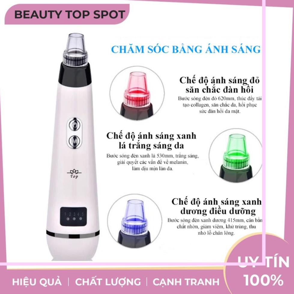 Máy Hút Mụn Cám Da Sừng Bụi Nhờn  Cao Cấp Mini Cầm Tay Tiện Lợi Máy Có 5 Cấp Độ Lực Hút & 3 Chế Độ Ánh Sáng Đèn