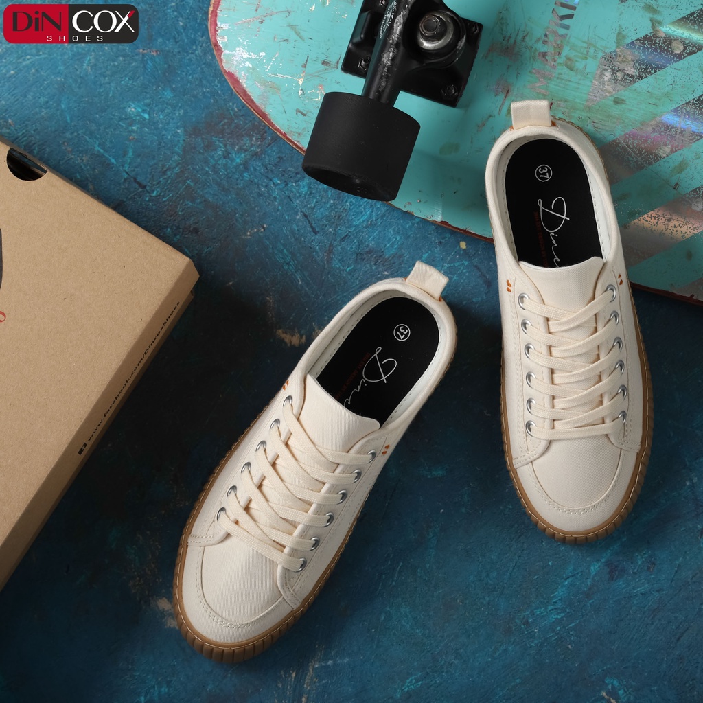 Giày Sneaker Vải Unisex DINCOX D27 Đơn Giản Hiện Đại White