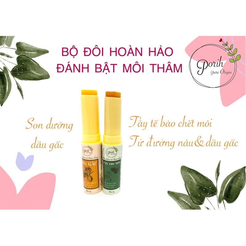 Tẩy Tế bào chết môi từ đường nâu và dầu gấc PORI | BigBuy360 - bigbuy360.vn