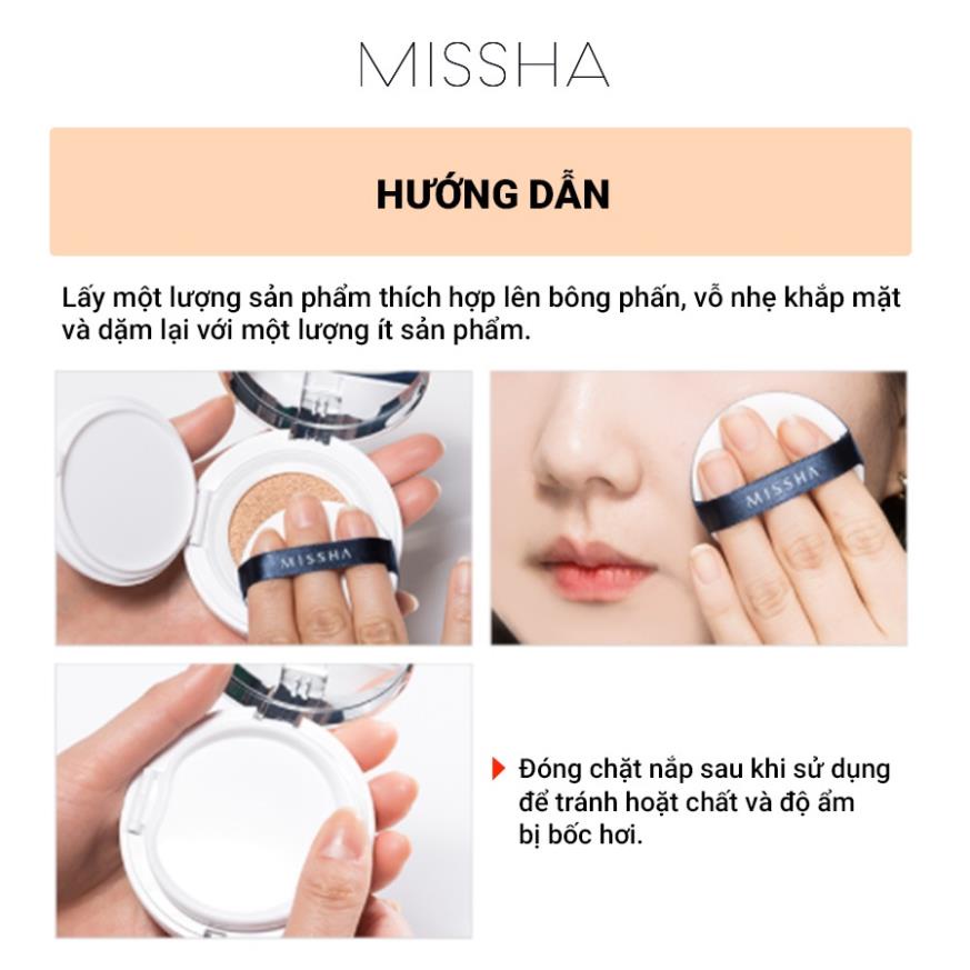 Phấn Nước Missha NEW EDITION Che Phủ Hoàn Hảo M Magic Cushion SPF 50+ PA+++ 15g - IVORY