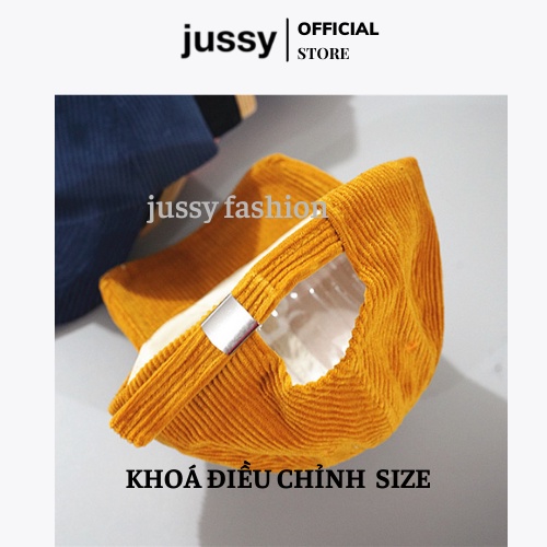 Nón Kết Chữ C Mũ Lưỡi Trai  Nam Nữ Jussy Fashion Phong Cách Nón Lưỡi Trai Unisex Form Cứng Vải Nhung Gân Dày Nhiều Màu