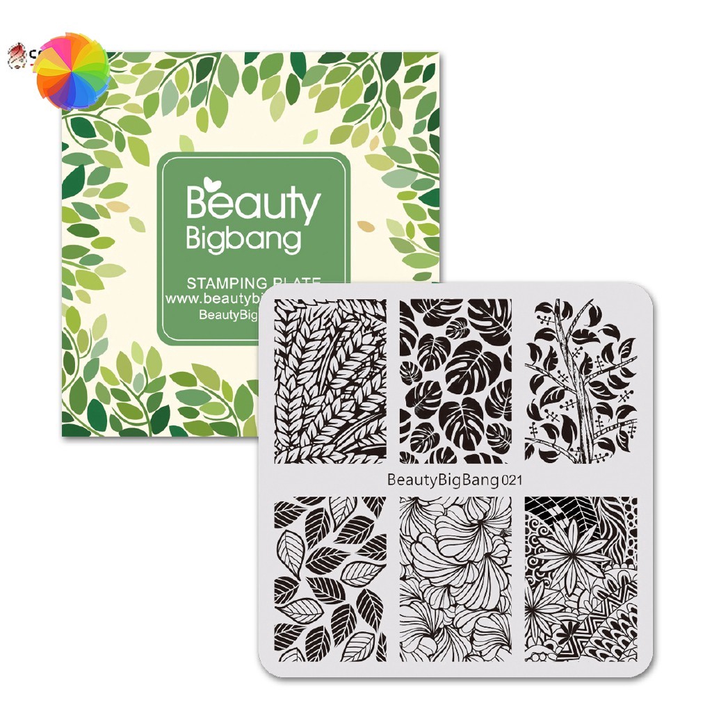 Khuôn dập tạo họa tiết hoa lá BEAUTYBIGBANG 6*6CM