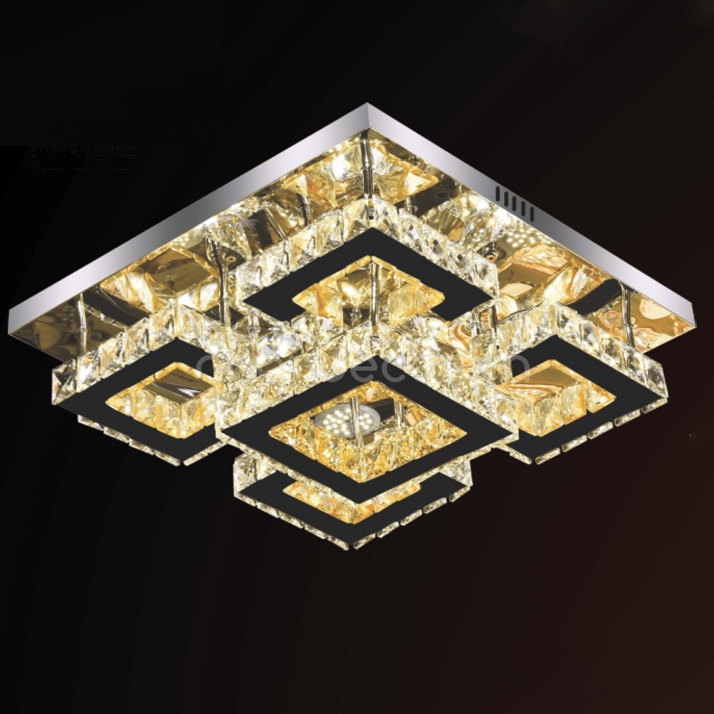 Đèn trần phòng khách pha lê T-3283 kích thước 500mm