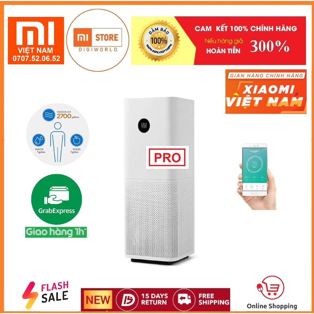 Máy lọc không khí Xiaomi Air Pro / Giao Nhanh 1H tại HCM / Lọc khí độc chống Cô-Rô-Na / Hàng Digiworld