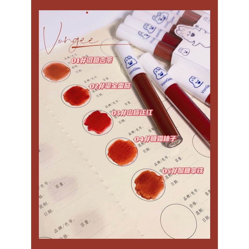 Set 5 Son Kem Lì VONGEE Thỏ Bông Trắng | BigBuy360 - bigbuy360.vn