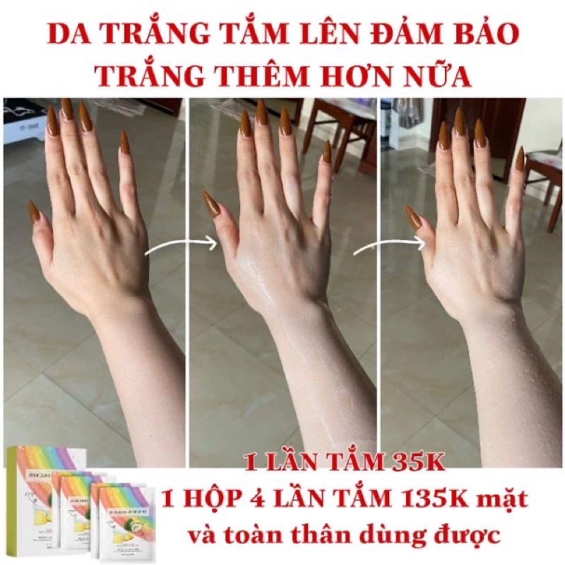 TẮM TRẮNG Bơ Dứa THANH TÔ Chính Hãng 100% 1 HỘP 4 GÓI.