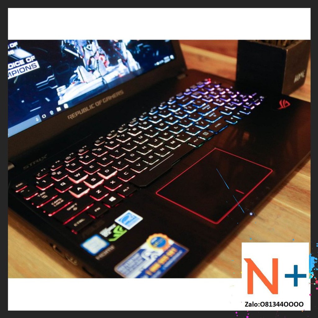 laptop cũ chơi game cơ bản đồ họa , bảo hành 12 tháng phần cứng mềm trọn đời LAPTOP GAMING ASUS GL553VD I7 7700HQ,