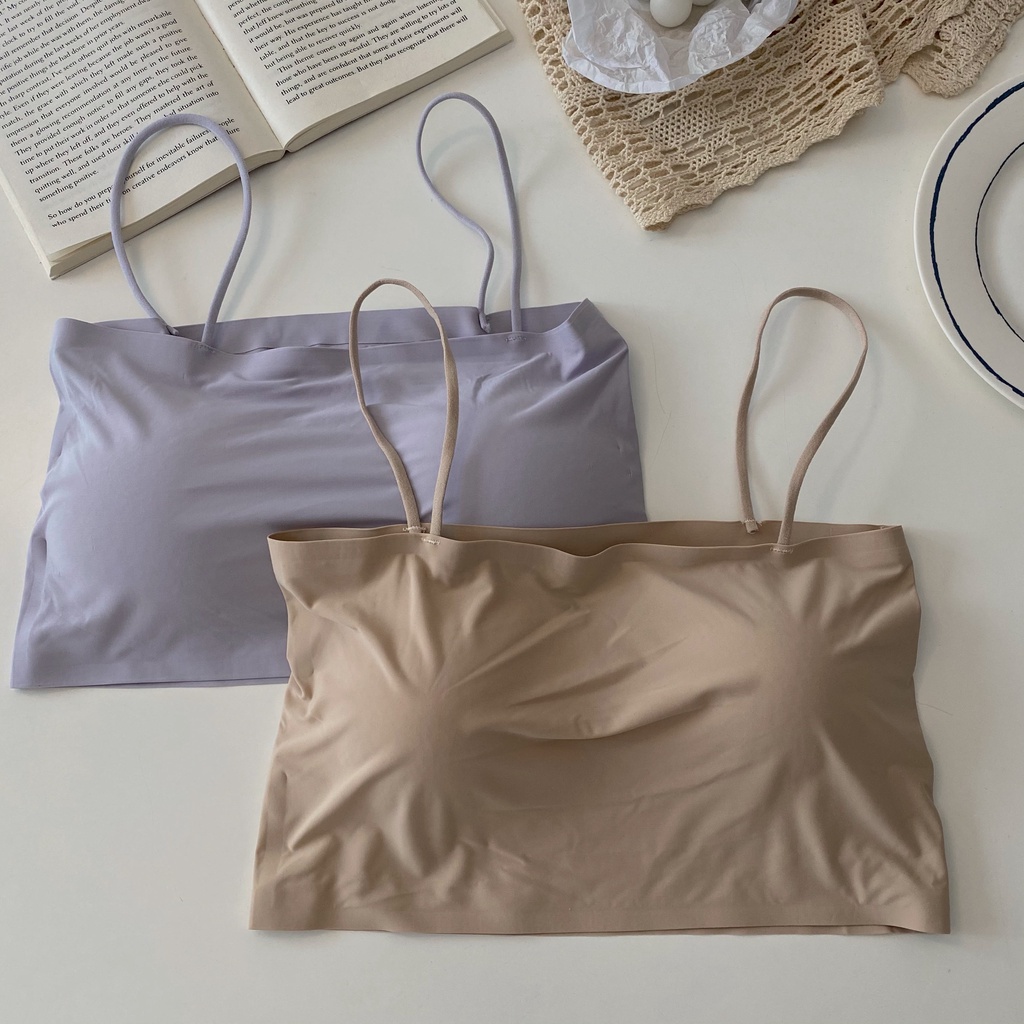 NUZIRO  Áo lót  không đường may chất liệu lụa cao cấp thời trang mùa hè dành cho nữ