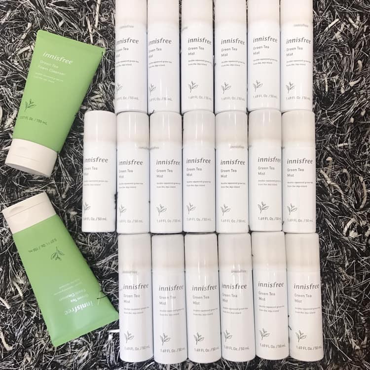 Xịt khoáng INNISFREE GREEN TEA MIST 50ml mẫu 2019 [date2022]
