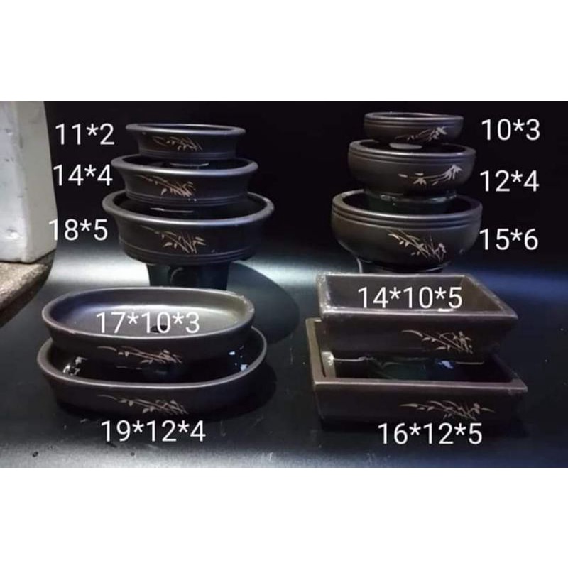 Combo 10 chậu gốm bonsai