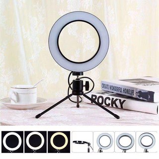 Bộ Đèn livestream 16cm + chân mini_ đèn nhiều chế độ