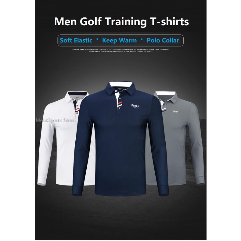Pgm Áo Thun Thể Thao Đánh golf Dài Tay Thoáng Khí Thời Trang Cho Nam
