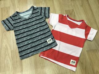 Áo sọc HM cổ tim
