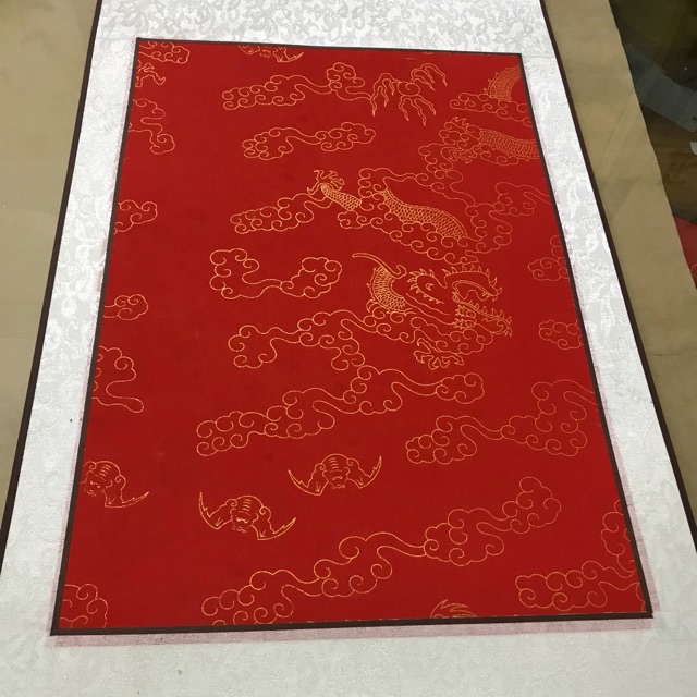 [THANH LÝ] Giấy rồng đỏ bo lụa cao cấp 35x65cm ko trục