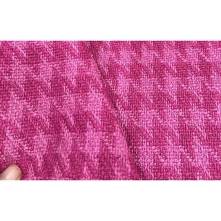 Vải dạ tweed ziczac én hồng