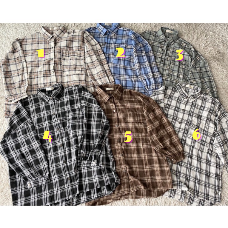 ÁO SƠ MI KẺ NỮ FORM RỘNG SIÊU KUTE