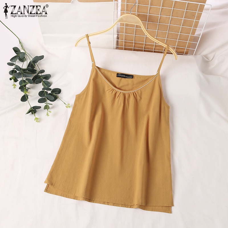 Áo ZANZEA không tay thời trang Hàn Quốc xinh xắn cho nữ